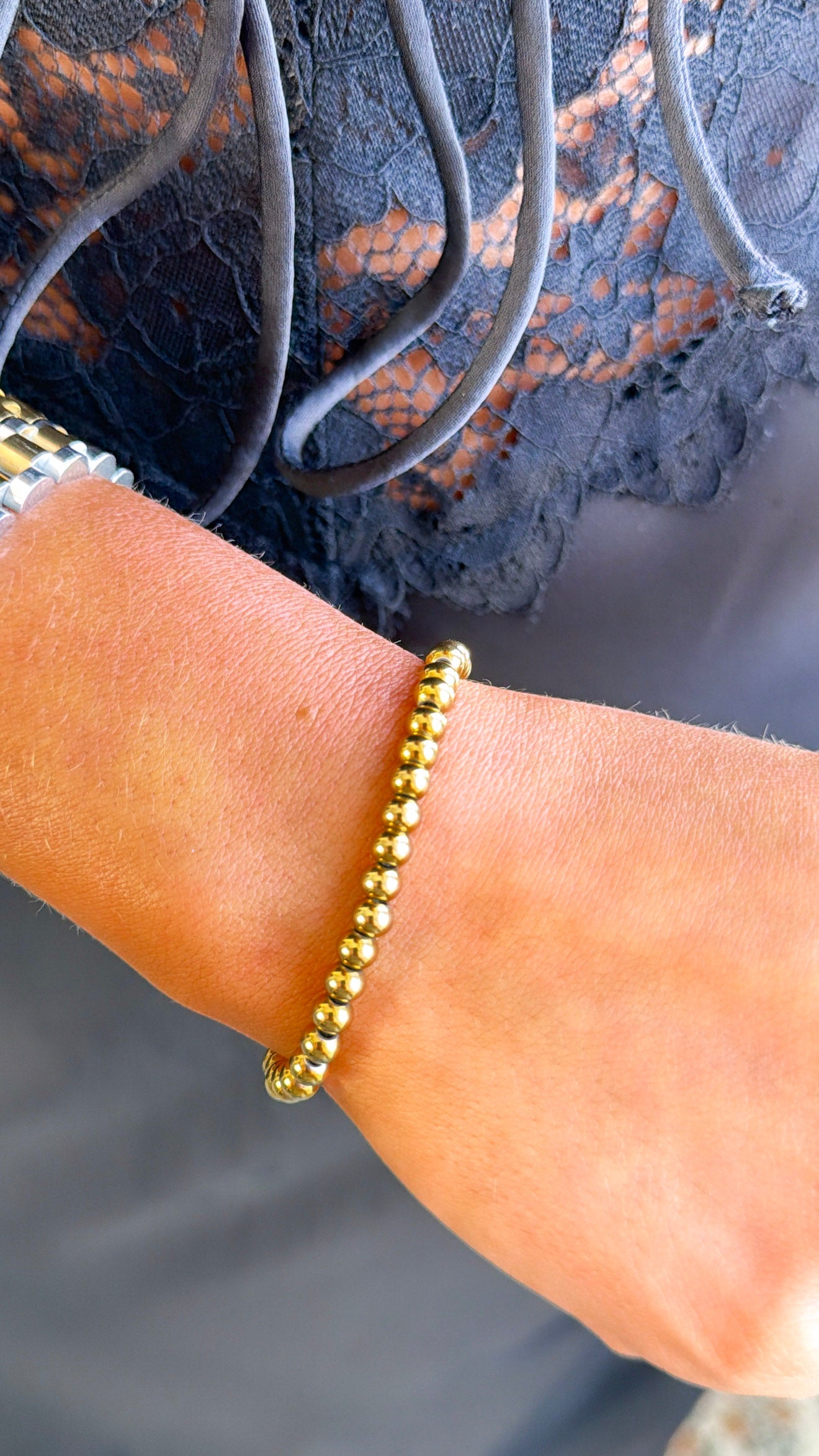 Beaded Bracelets, Gold