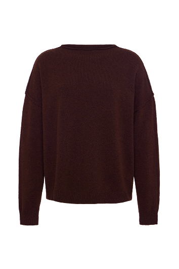 Cozy Knit Mockneck Sweater | Heather Espresso