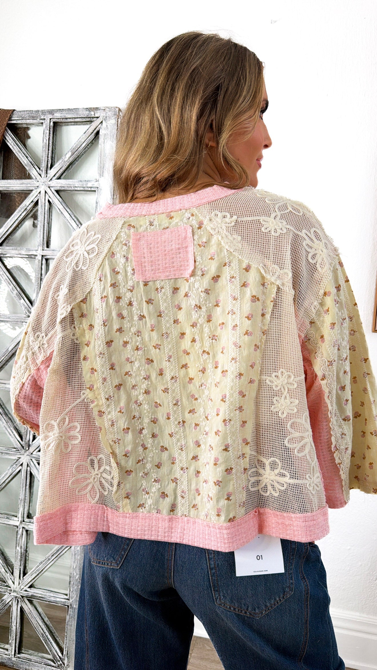 Golden Petal Blouse, Peach Pink