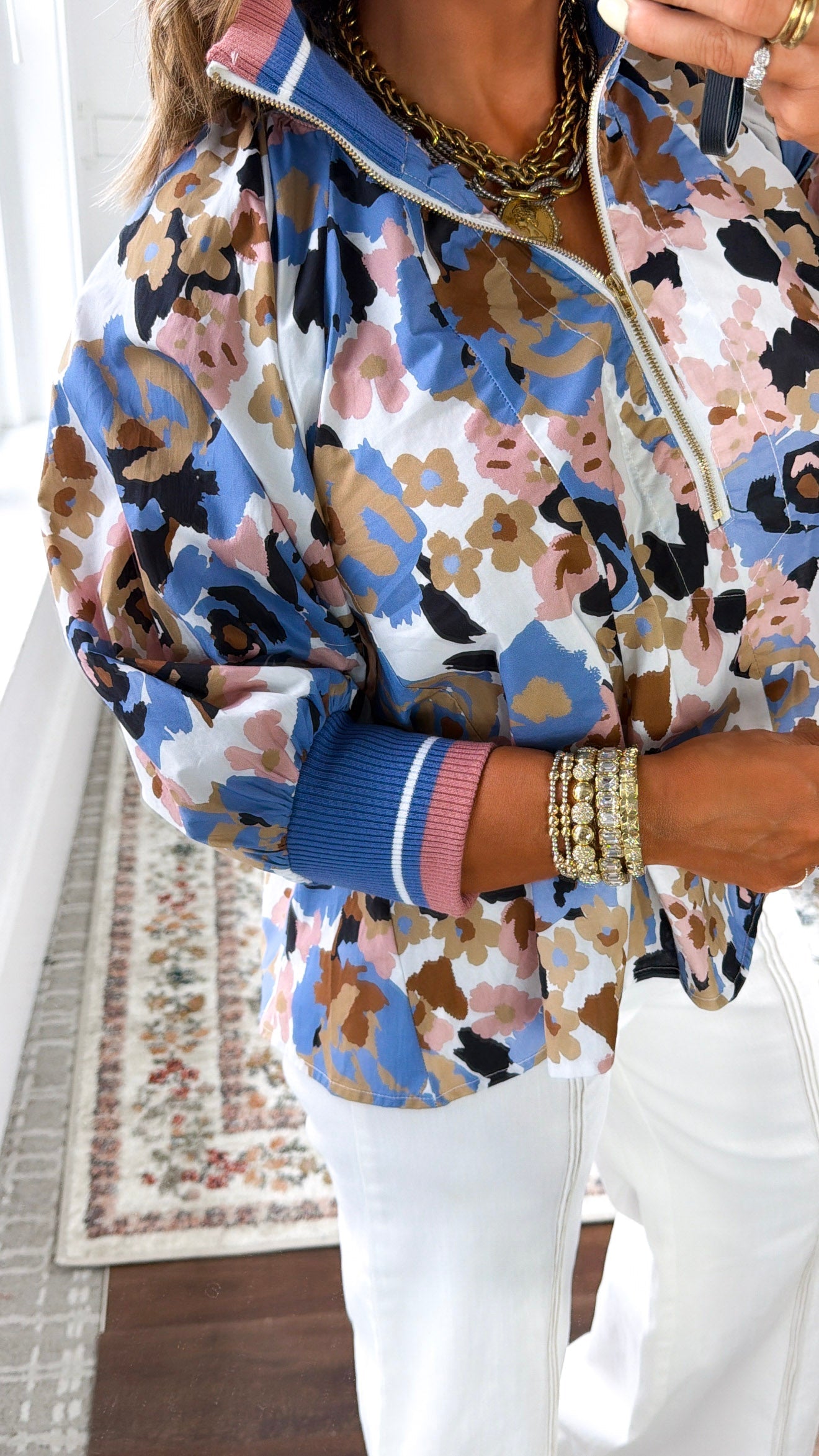 Floral Print Blouse, Retro Floral