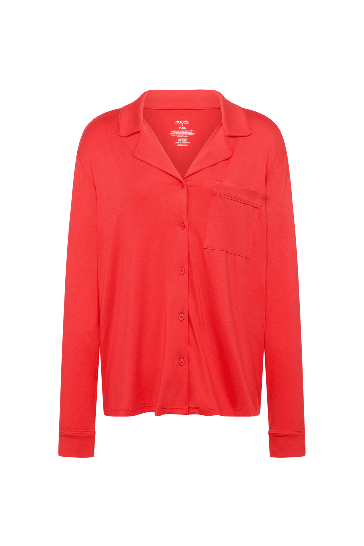 Long Sleeve Button-Up Pajama Shirt | Hibiscus