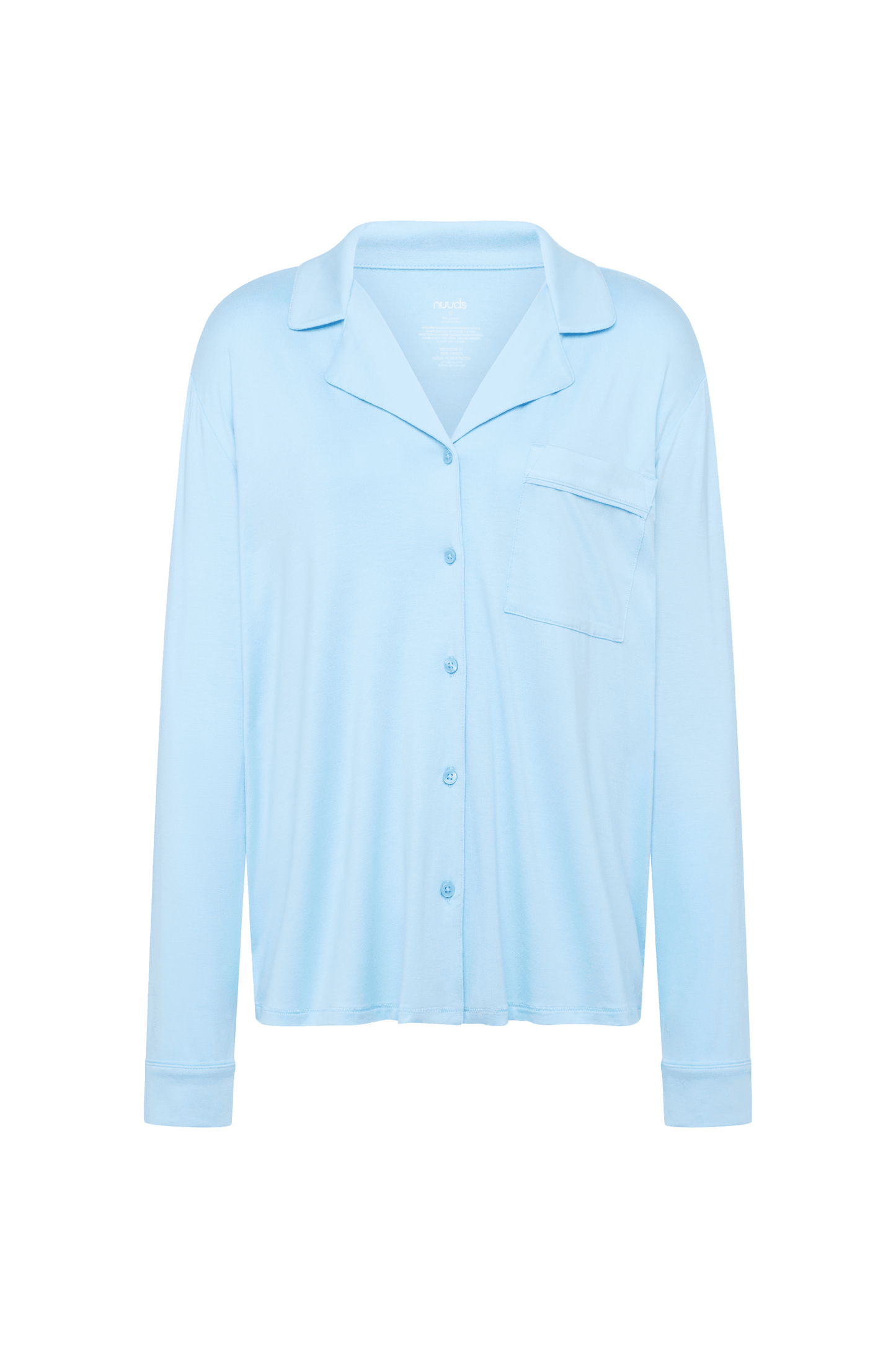 Long Sleeve Button-Up Pajama Shirt | Sky