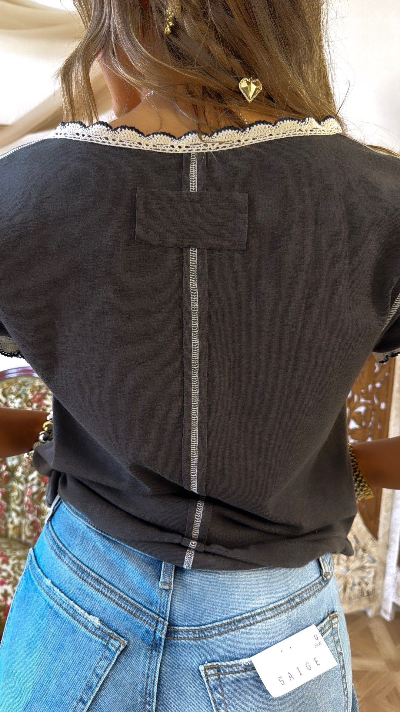 Fresh Market Basic Tee, Charcoal