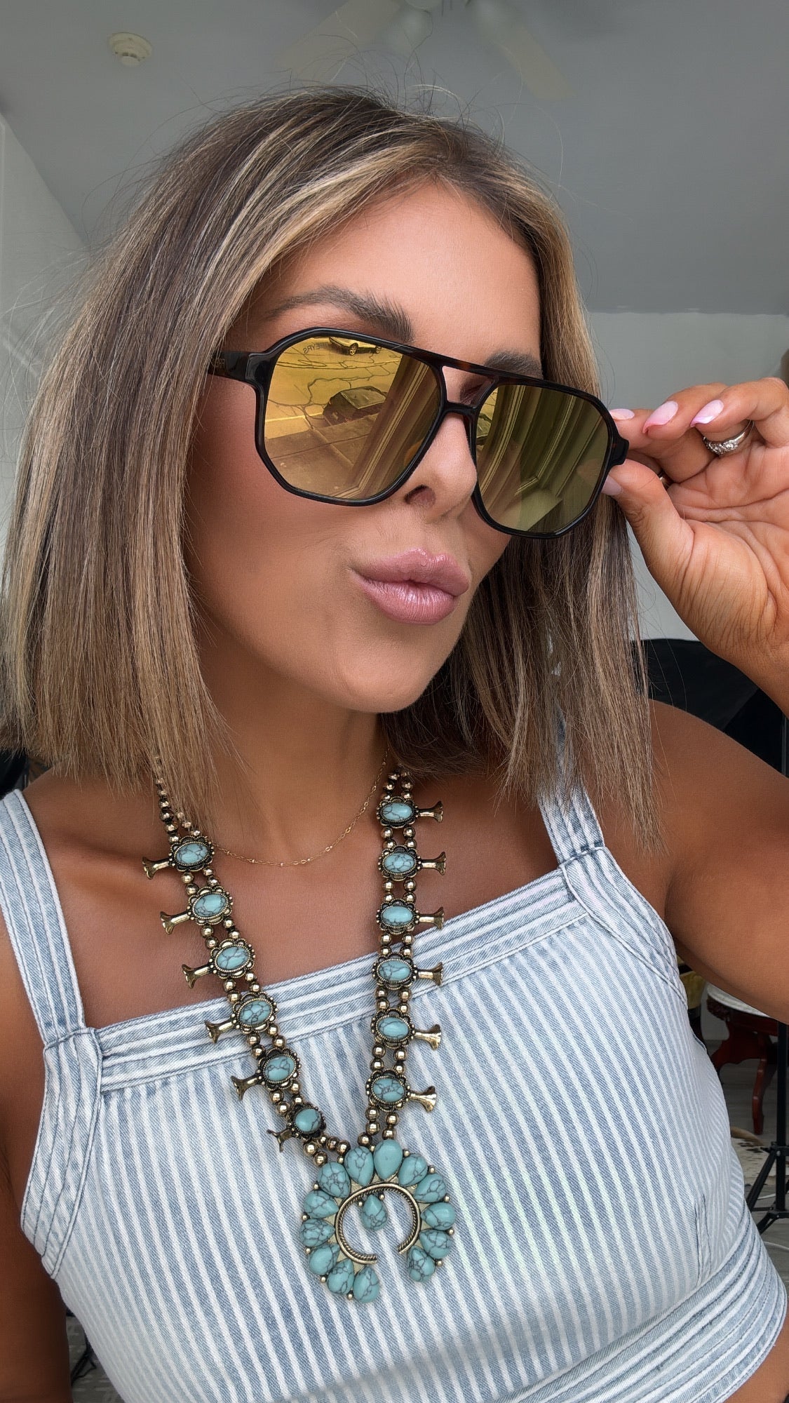 FREYRS Billie Sunglasses WHS-Tortoise/Gold Mirror