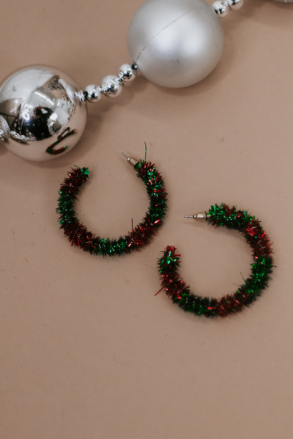 Christmas Tinsel Wreath Hoops, Multi