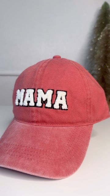 Mama Ball Cap, Faded Red