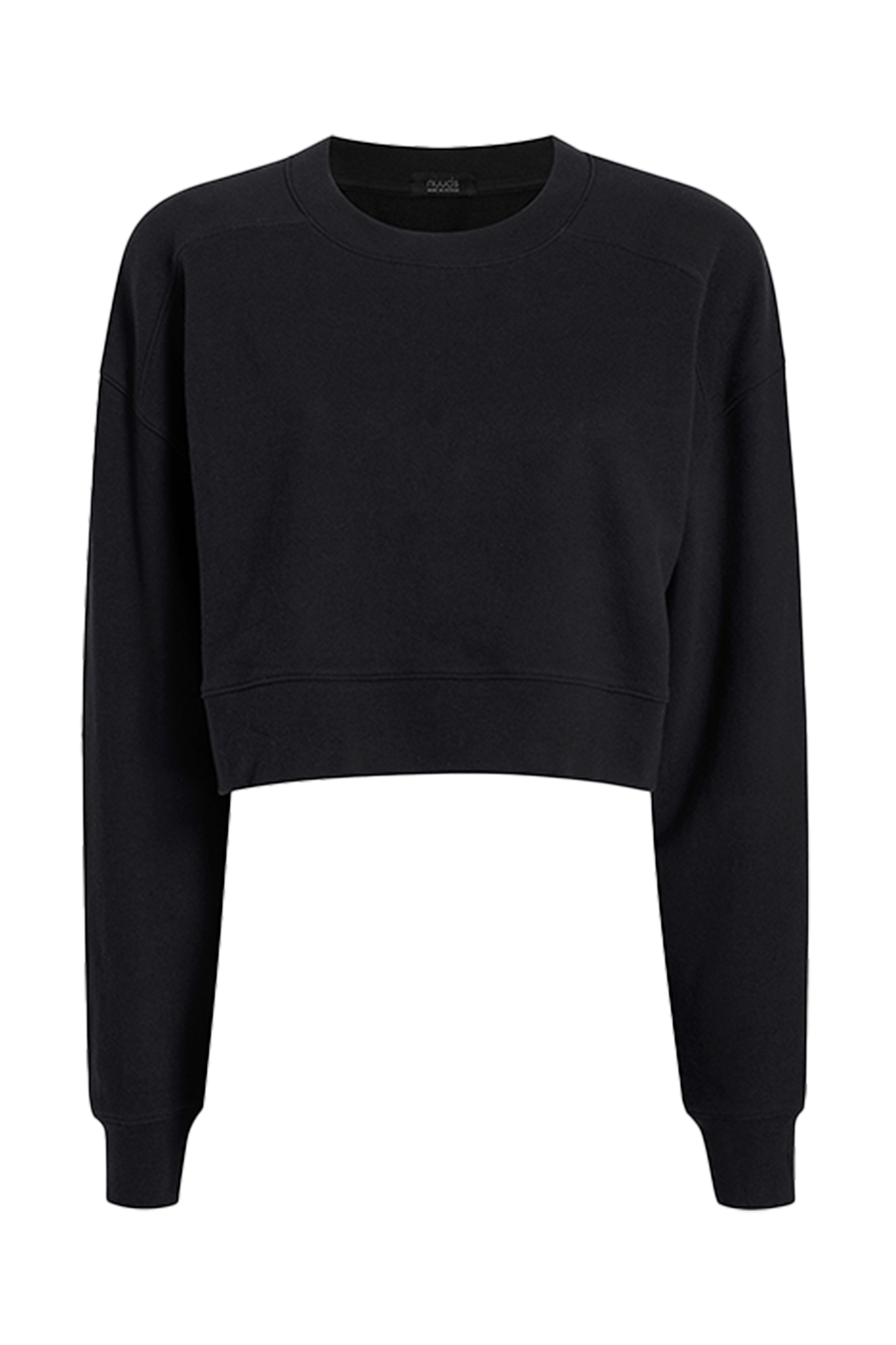 Cropped Crewneck Sweatshirt | Black