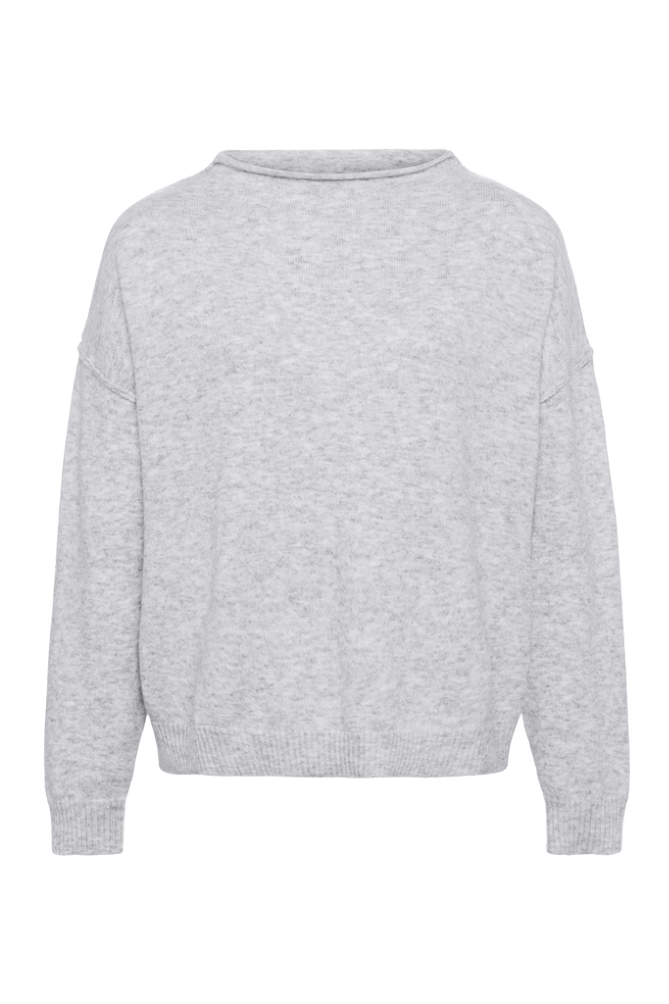 Cozy Knit Mockneck Sweater | Heather Grey