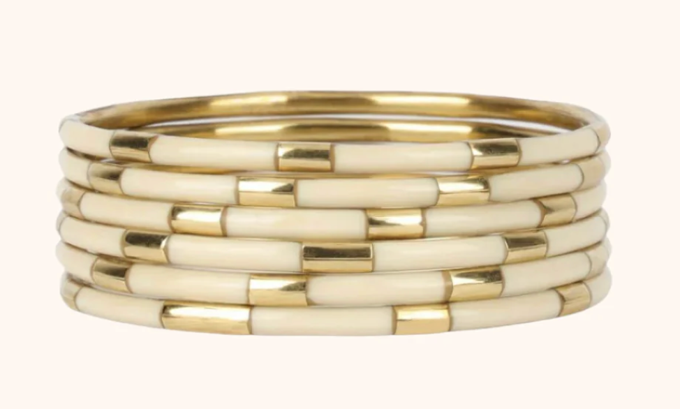 BuDhaGirl: Veda Bangles- set of 6- Ivory