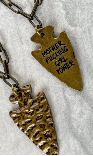 Girl Power Necklace, Bronze
