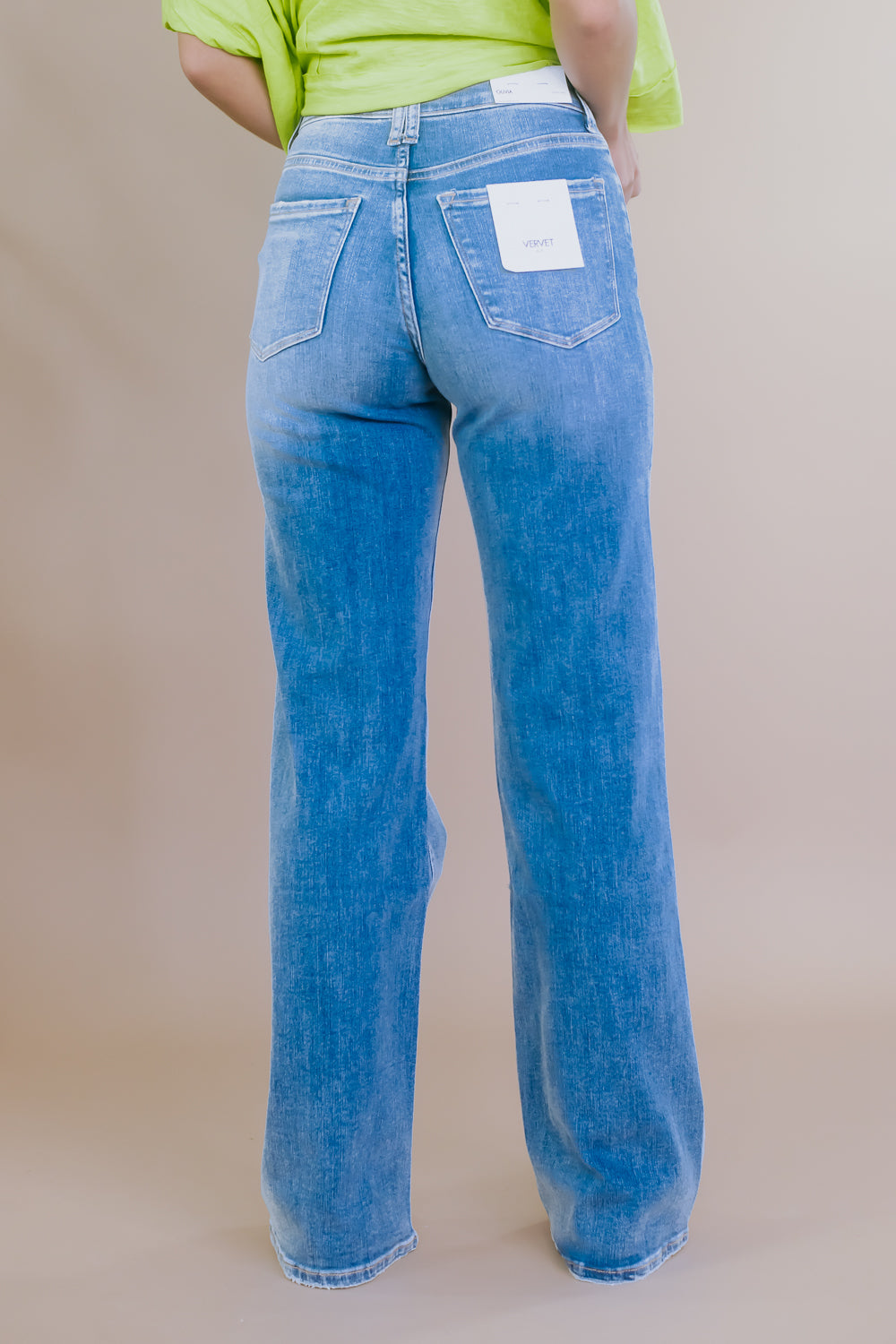 High Rise Wide Leg A Line Denim Jeans, Righteously VERVET