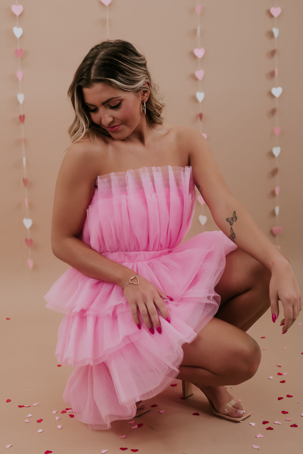 Here To Party Tulle Mini Dress, Pinki