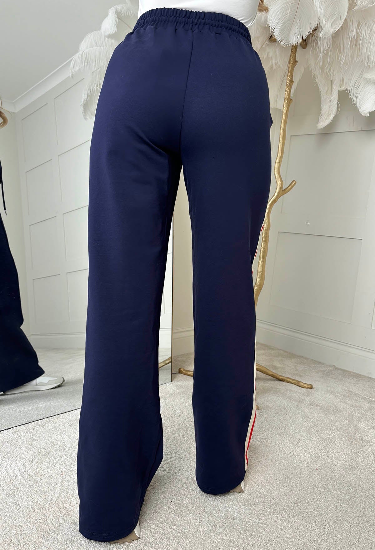 Everyday Thrills Navy Side Stripe Trousers