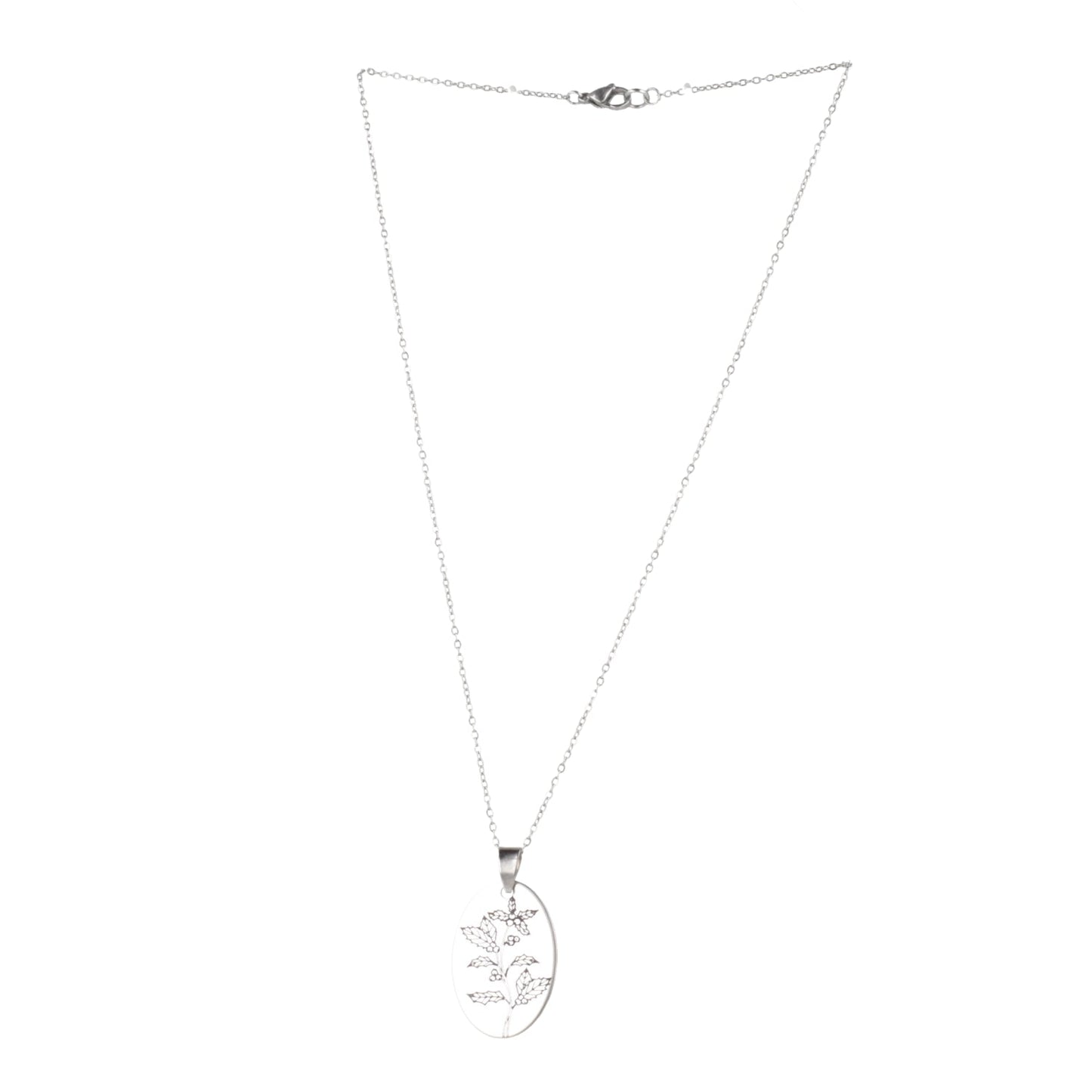 December Birth Flower Necklace - Holly