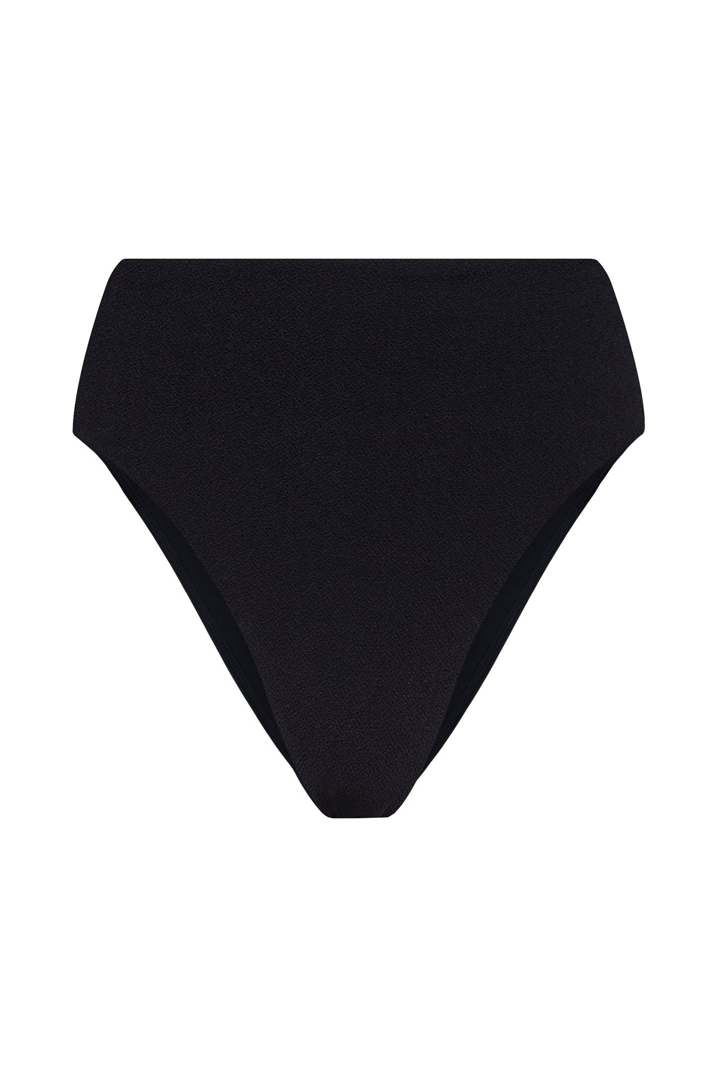 High Waist Bikini Bottom | Crispy Black