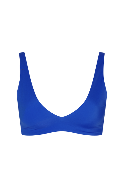 Plunge Bikini Top | Smooth Blueberry