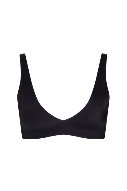 Plunge Bikini Top | Smooth Black
