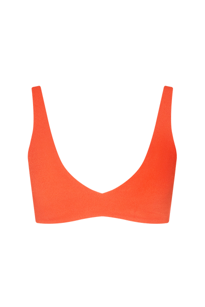 Plunge Bikini Top | Crispy Papaya