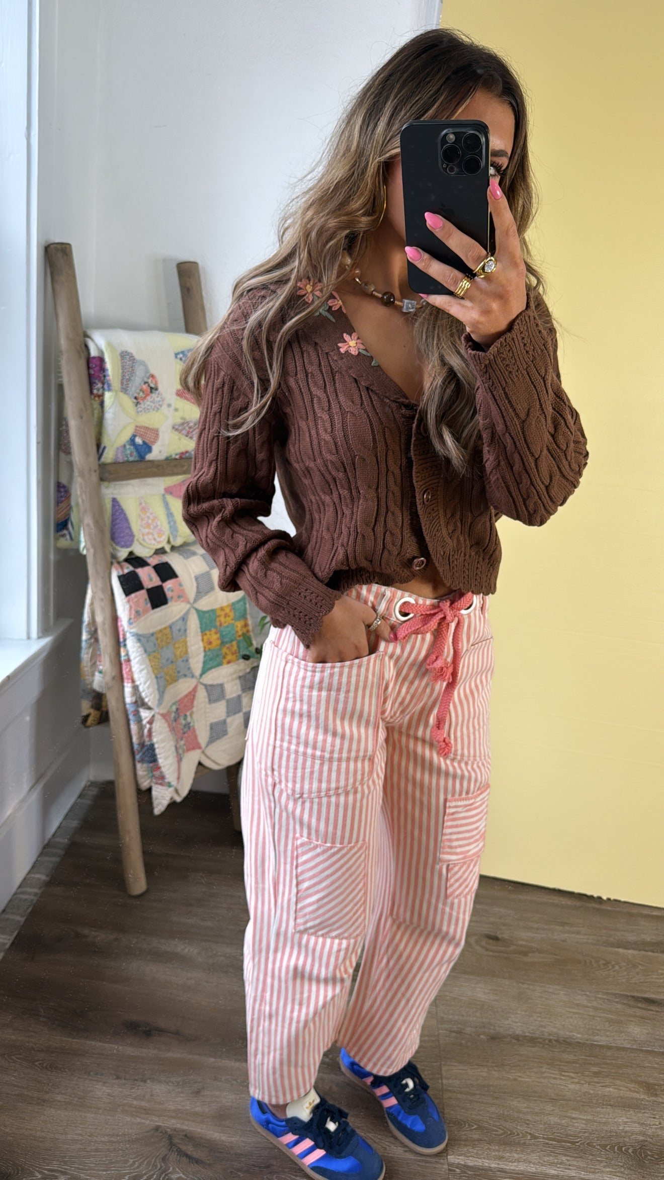 Dune Twill Barrel Pant, Coral Peach