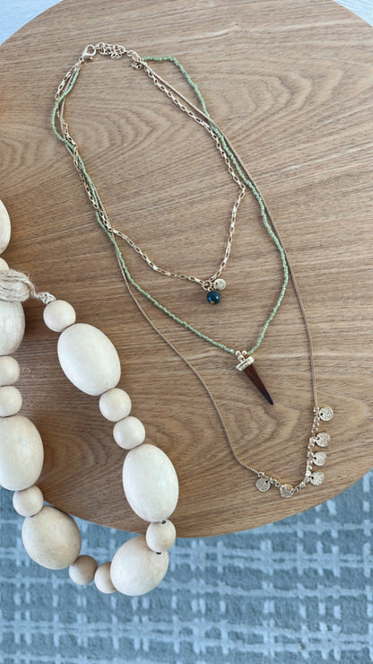 Lainey Layered Pendant Boho Necklace