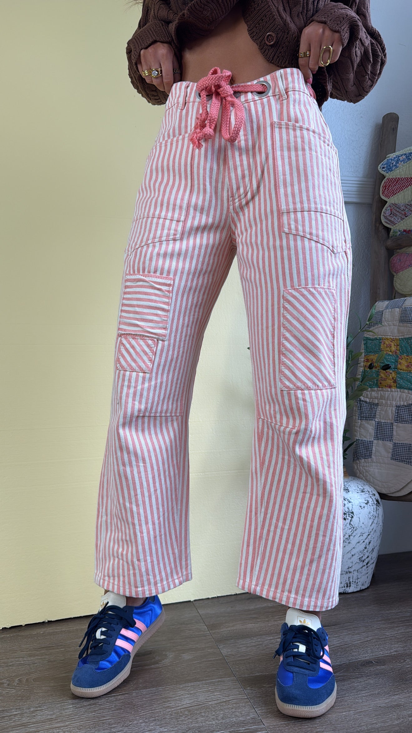 Dune Twill Barrel Pant, Coral Peach