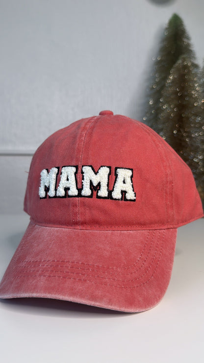 Mama Ball Cap, Faded Red
