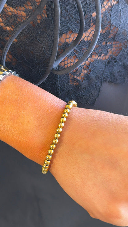 Beaded Bracelets, Gold