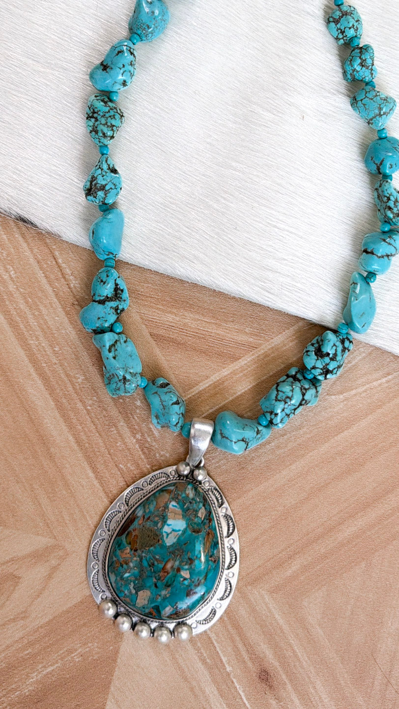 Gemstone Necklace, Turquoise