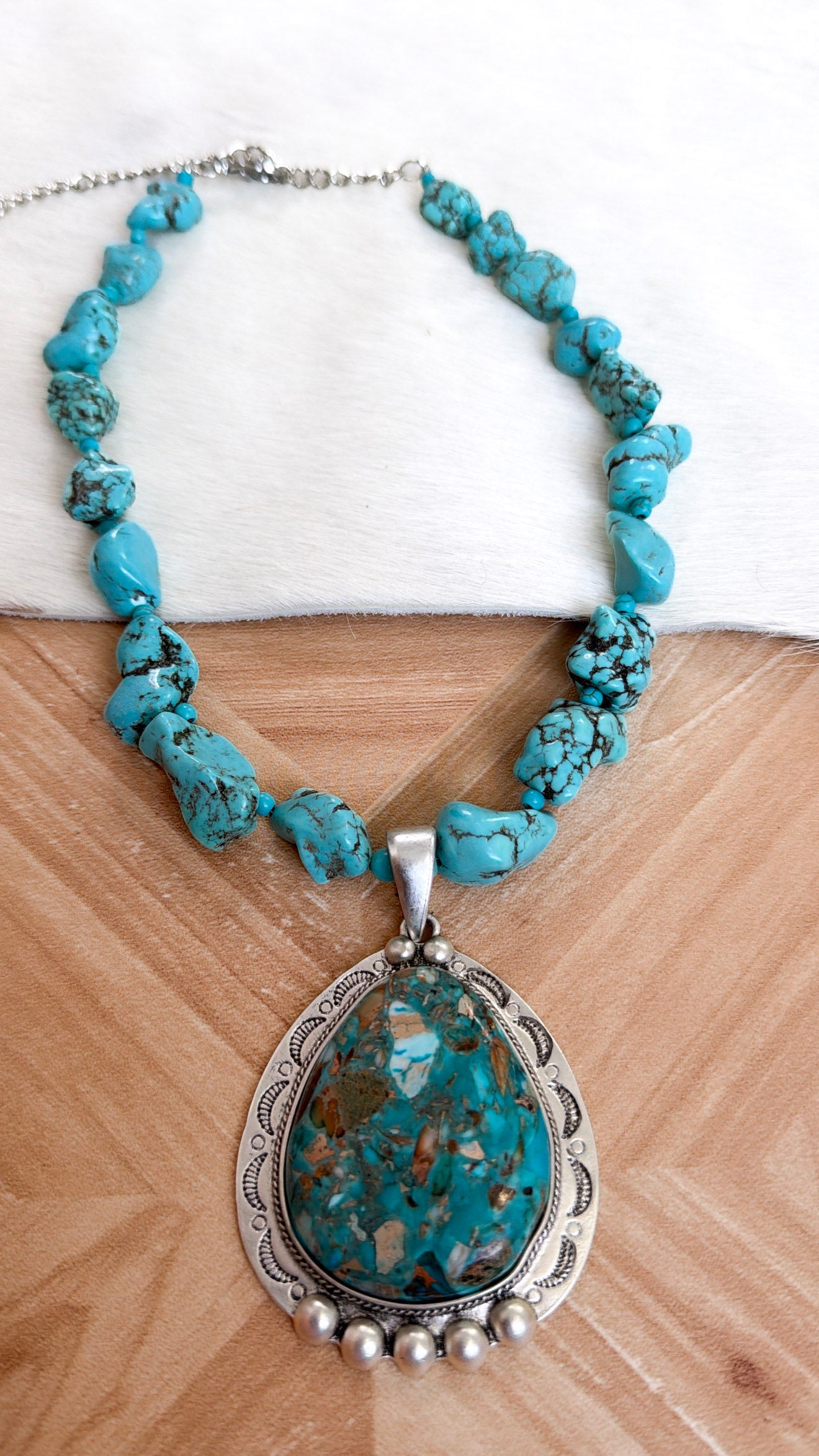 Gemstone Necklace, Turquoise