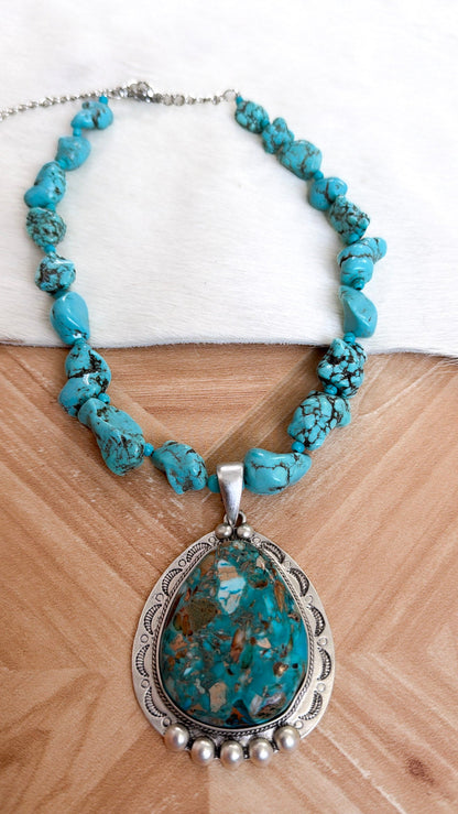 Gemstone Necklace, Turquoise