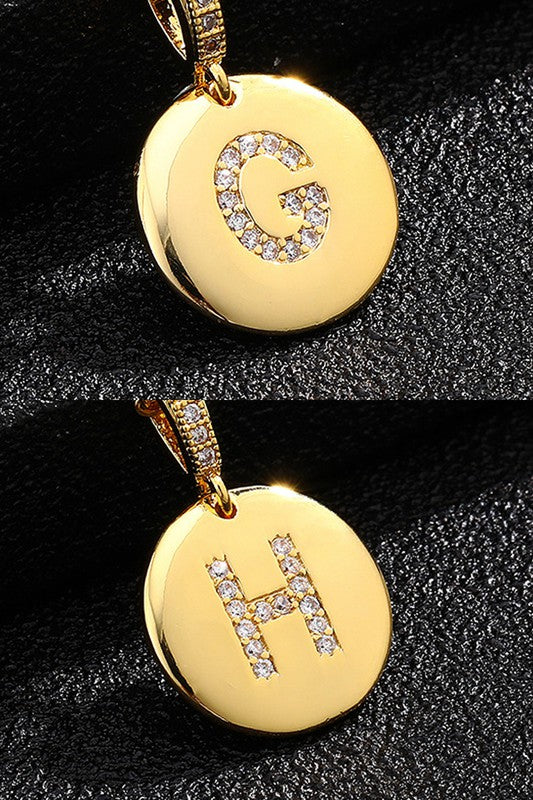 Initial Pendant Necklace, Gold