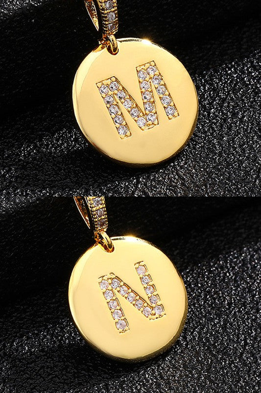 Initial Pendant Necklace, Gold
