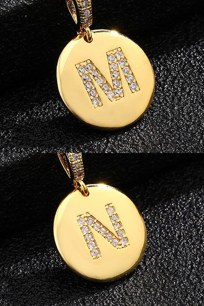 Initial Pendant Necklace, Gold