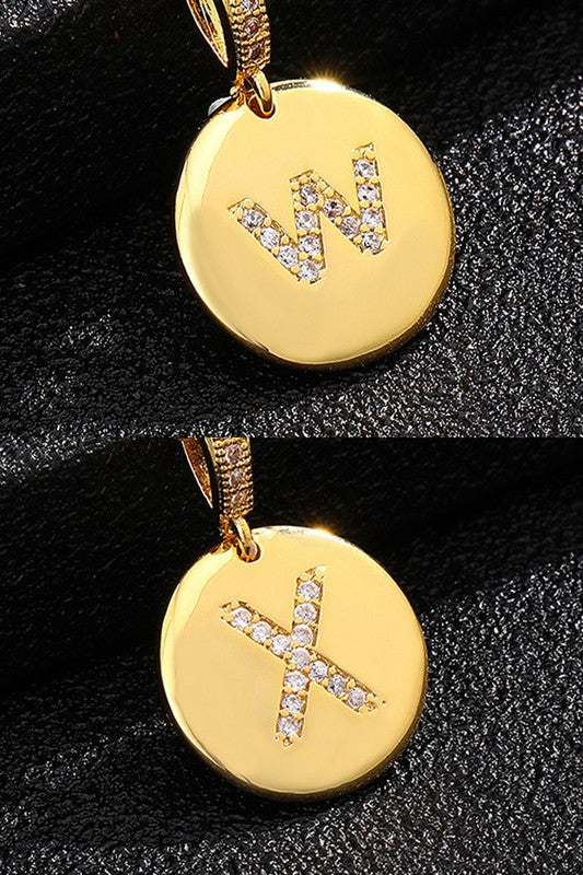 Initial Pendant Necklace, Gold