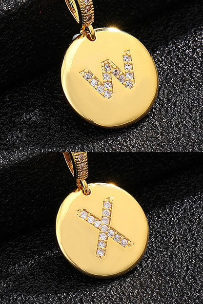 Initial Pendant Necklace, Gold