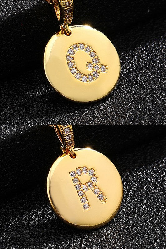 Initial Pendant Necklace, Gold