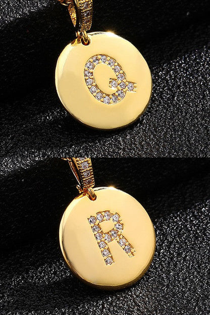 Initial Pendant Necklace, Gold