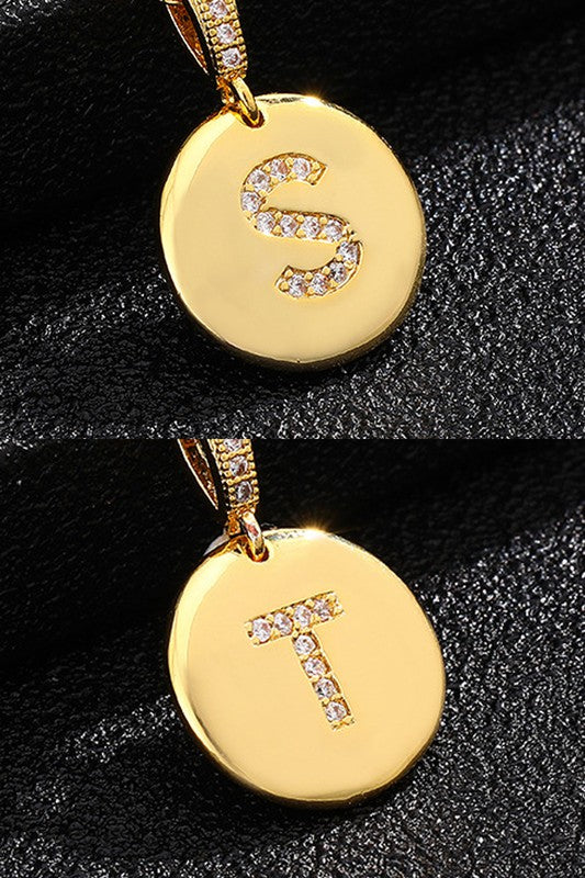 Initial Pendant Necklace, Gold