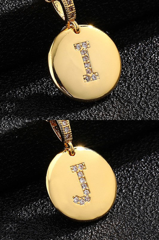 Initial Pendant Necklace, Gold