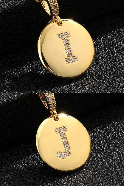 Initial Pendant Necklace, Gold