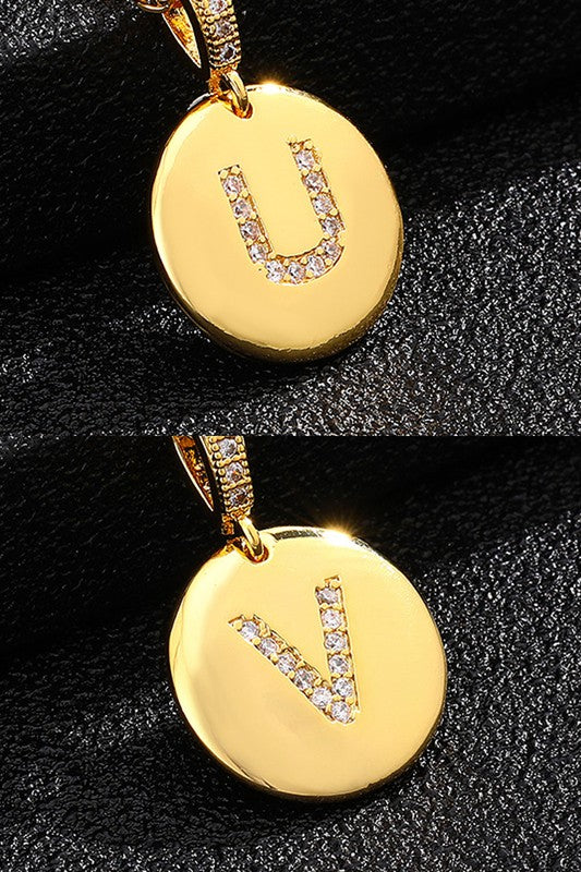 Initial Pendant Necklace, Gold