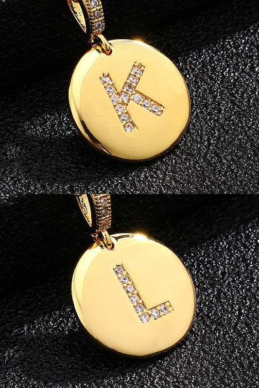 Initial Pendant Necklace, Gold