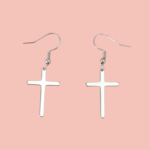Cross Drop Earrings
