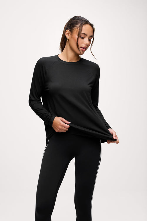 Featherweight Active Long Sleeve Shirt | Black