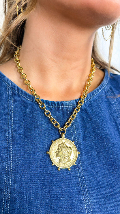 Gold Coin Necklace