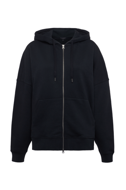 Core Fleece Two Way Zip Hoodie | Black
