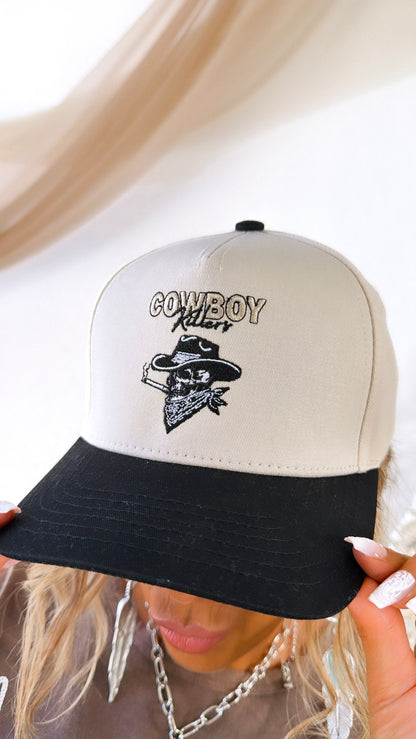 Cowboy Killers Trucker Hat, Black/Natural