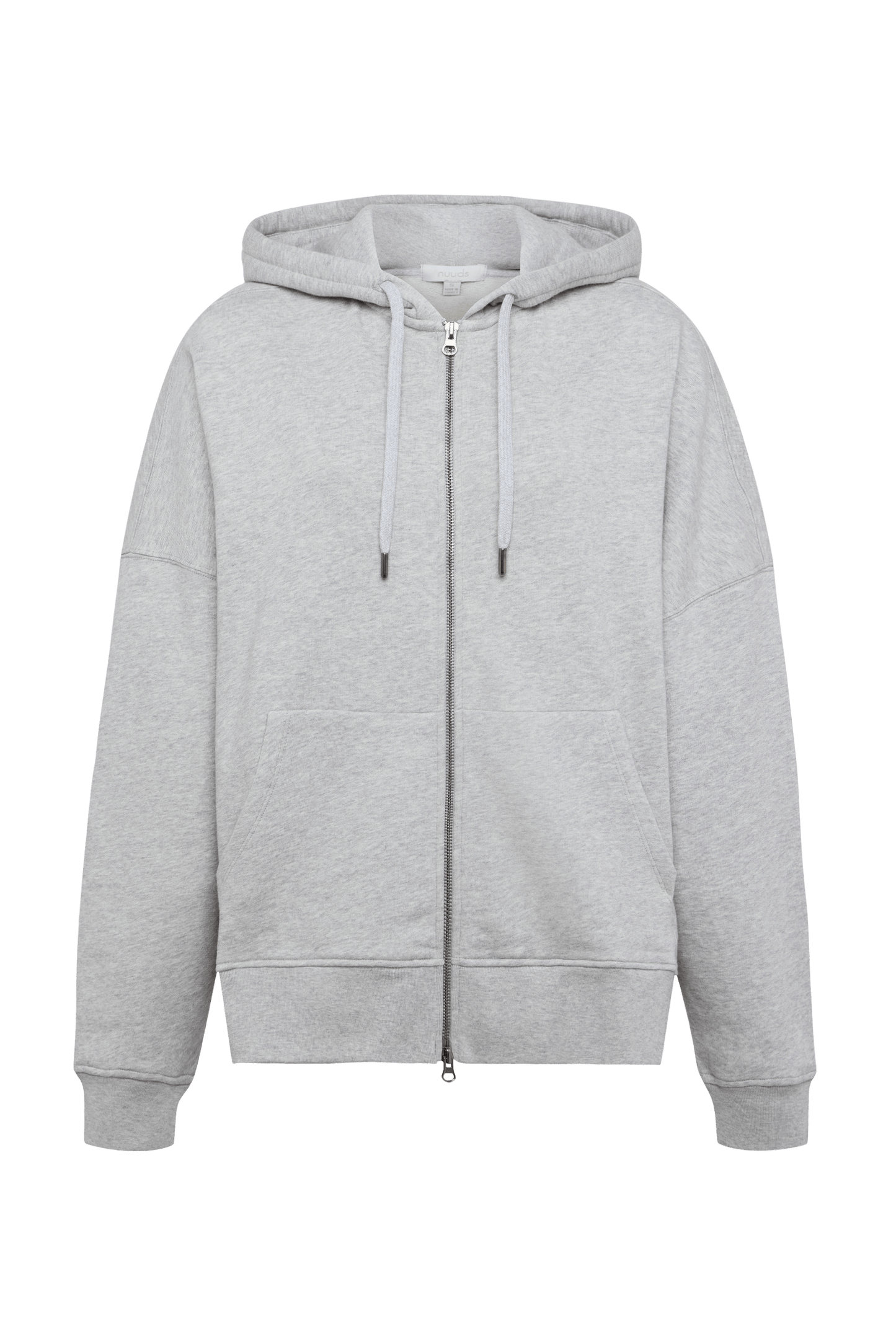 Core Fleece Two Way Zip Hoodie | Heather Grey