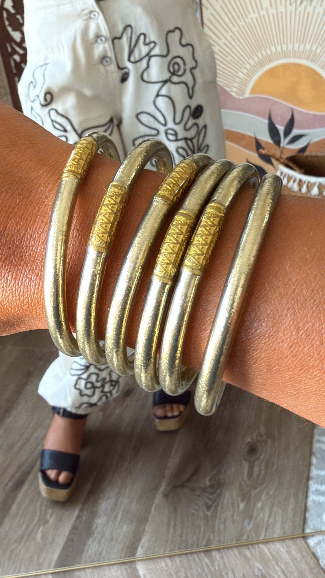 BuDhaGirl: Etoile All Weather Bangle (Set of 6)- Serenity Prayer