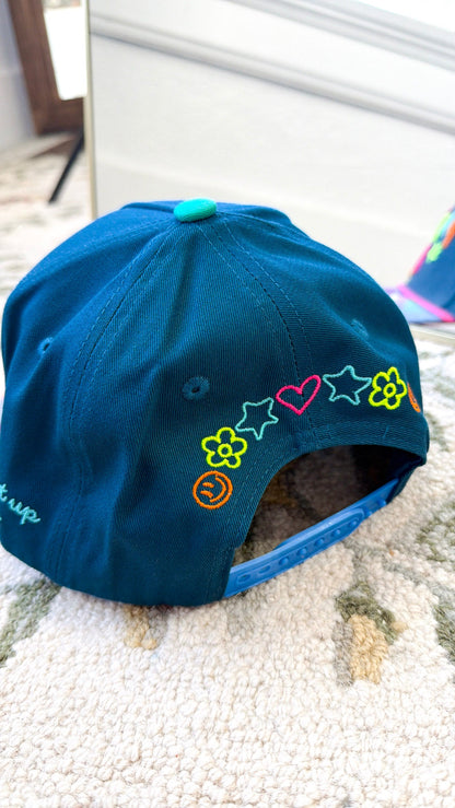 Part-Time Adult Trucker Hat, Blue Plaid